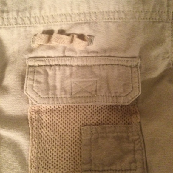 Vintage Lauren Ralph Lauren Khaki 100% Cotton Utility Field Long Sleeve Shirt - Picture 6 of 10